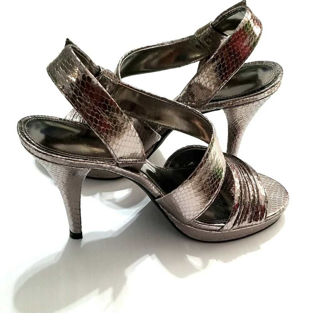 NINE WEST GUNMETAL HIGH HEELS SHOES-6M.